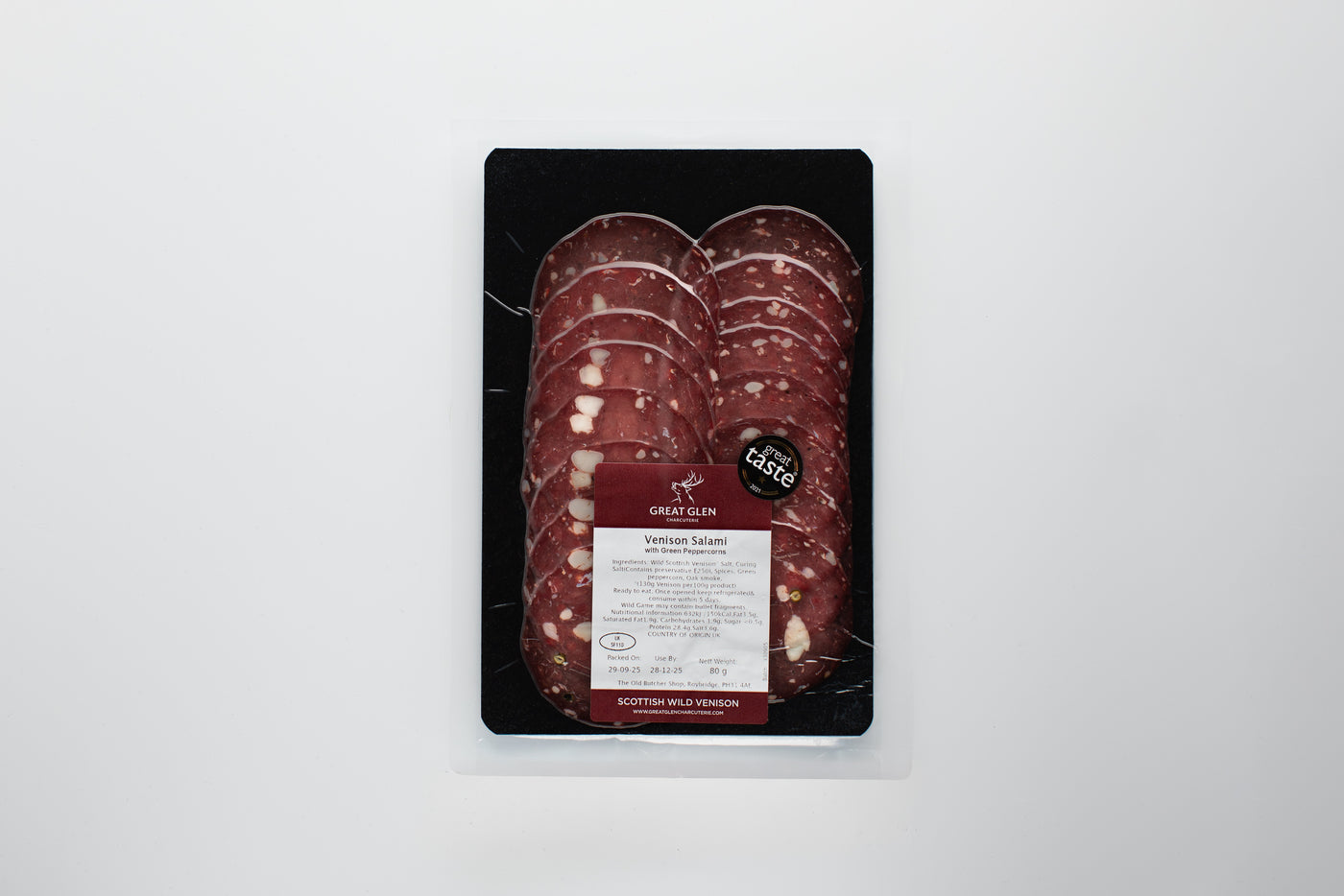 Great Glen Charcuterie - Green Pepper Venison Salami